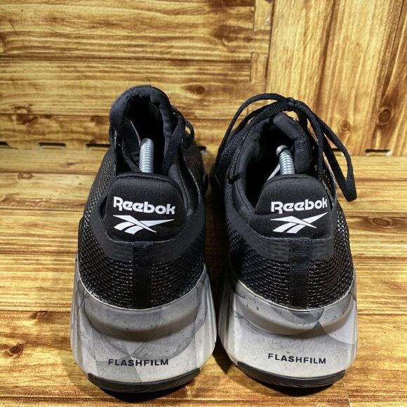 REEBOK FLASHFILM - Trainer EF4561 Men's Running Black Shoes Sneakers Size 12  B - Picture 4 of 7